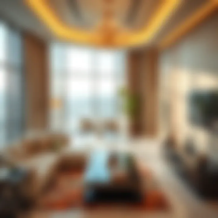 Interior design of a luxurious apartment in Safa Tower