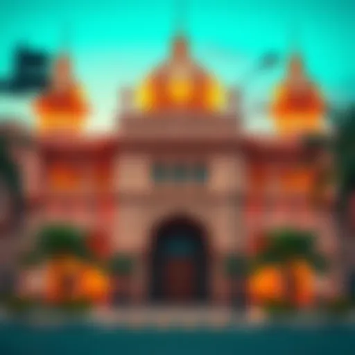 Exterior view of Sarhad Darbar showcasing its architectural beauty