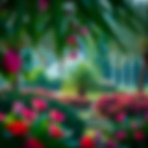 Lush Gardens of Satwa Park A serene view of lush gardens in Satwa Park showcasing local flora