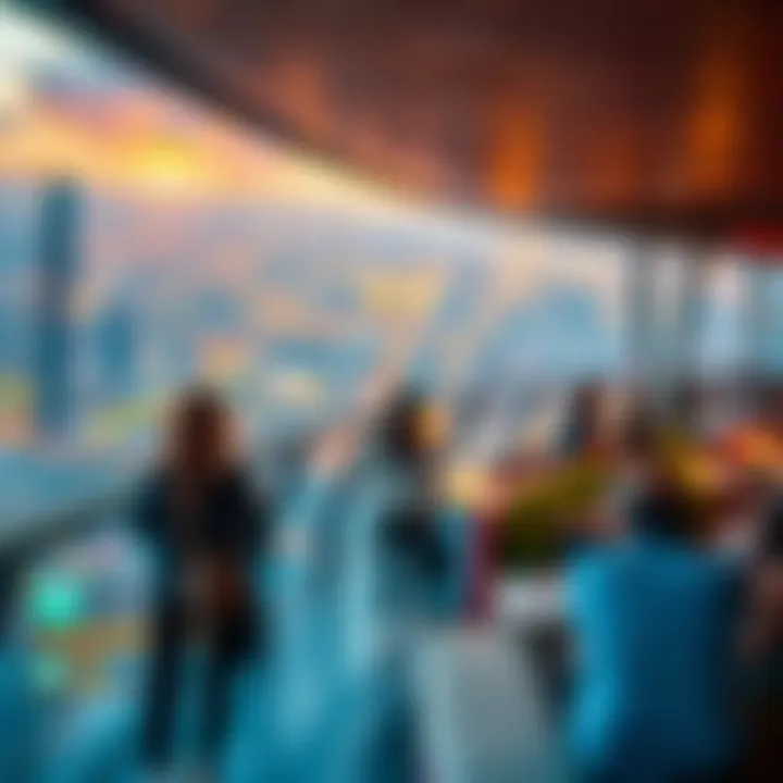 Visitors enjoying tranquility at Sky Garden