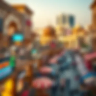 A panoramic view of Souq Extra DSO showcasing its vibrant atmosphere and architecture