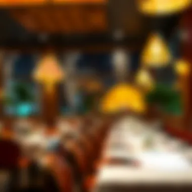 Ambiance of a Tandoori Bistro An elegant dining setting within a tandoori bistro, highlighting its ambiance