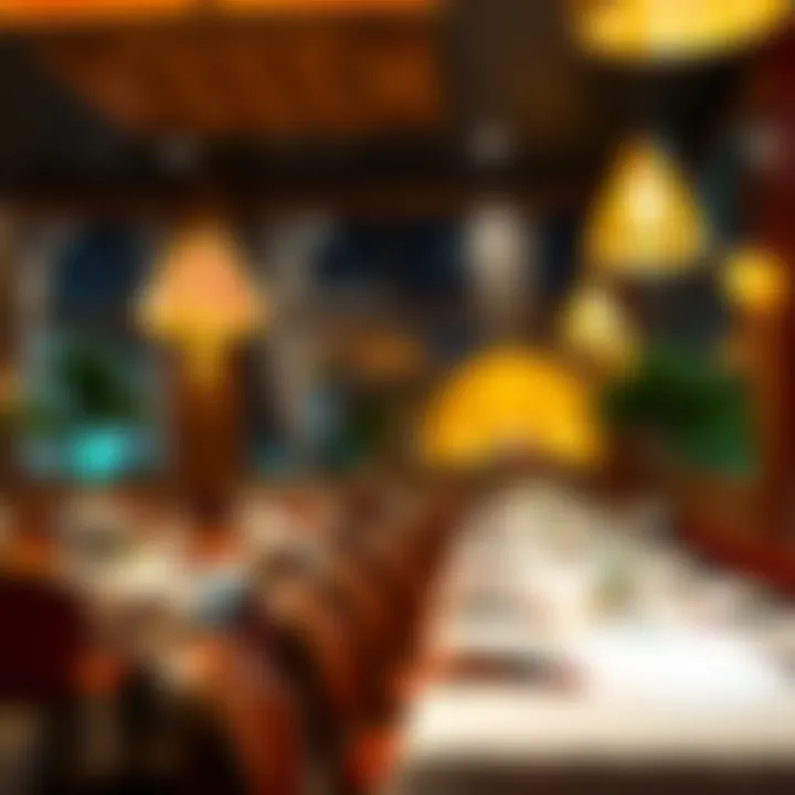 Ambiance of a Tandoori Bistro An elegant dining setting within a tandoori bistro, highlighting its ambiance