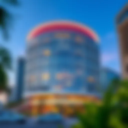 Stunning facade of the Al Bader Building showcasing modern architectural design