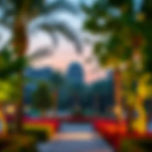 Lush green parks in Damac Hills