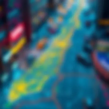 A map highlighting internet coverage areas in Dubai