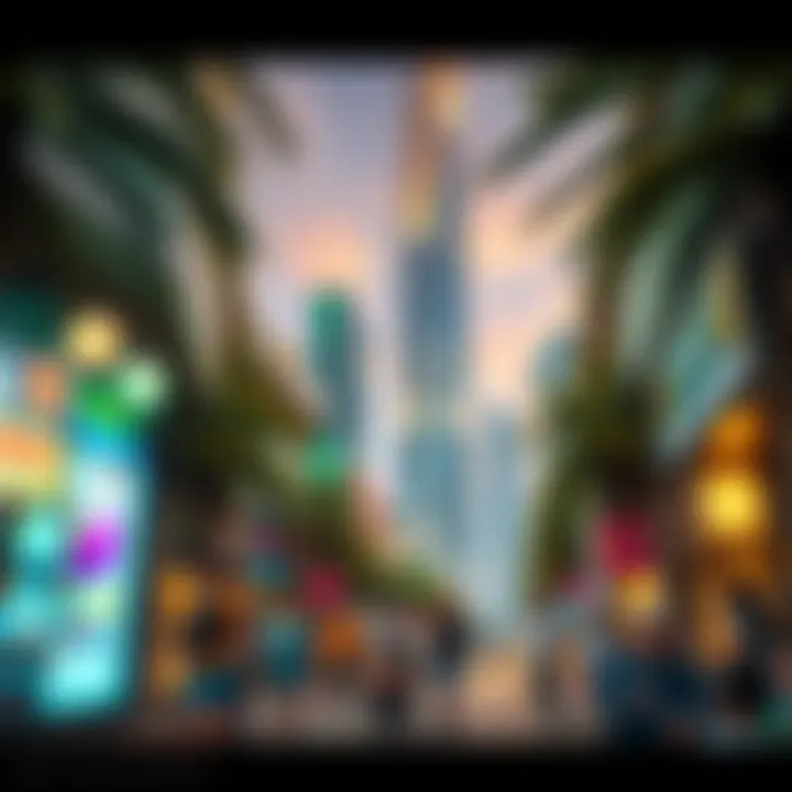 Vibrant community life surrounding the JLT tower