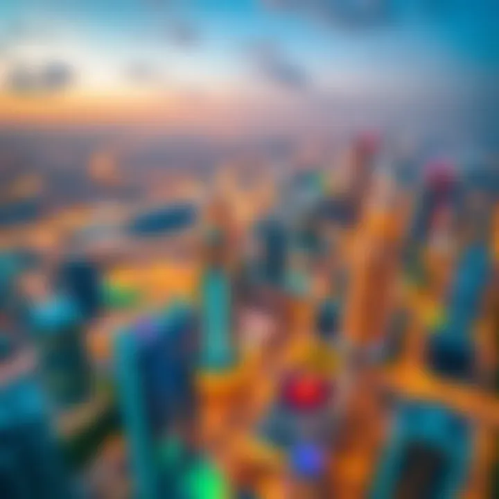 Panoramic skyline view from JLT tower