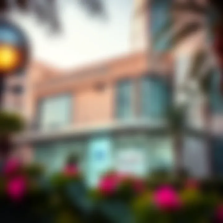 Accessible Medical Facility in International City Exterior of a medical facility in International City, illustrating accessibility and design.