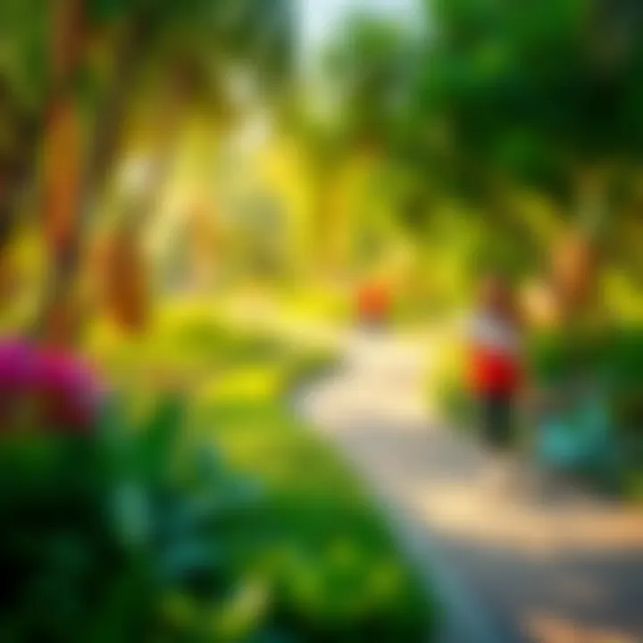 Nature's Embrace: The Green Heart of Dubai Lush greenery and serene pathways in a park
