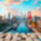 Scenic view of Creek Harbour showcasing the skyline