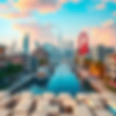 Scenic view of Creek Harbour showcasing the skyline