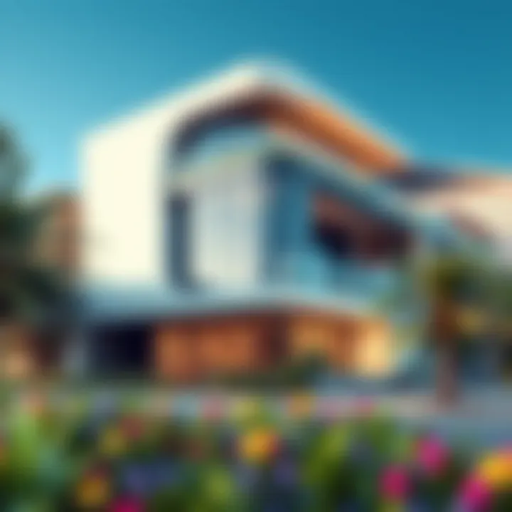 Exterior view of The Design House showcasing modern architectural style