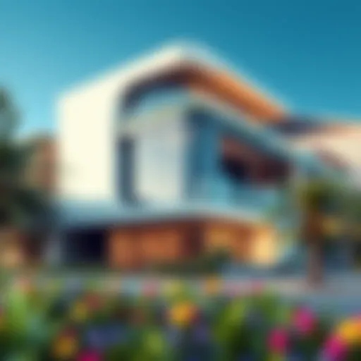 Modern Architectural Style of The Design House Exterior view of The Design House showcasing modern architectural style