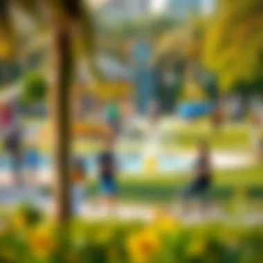 Visitors engaging in various recreational activities at The Dip Public Park.