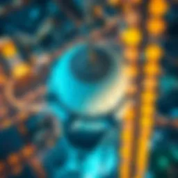 Aerial view of the Dome Tower showcasing its unique architectural design