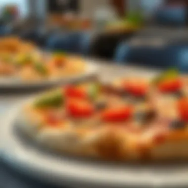 Craftsmanship on a Plate: Signature Pizza at 800 Pizza An enticing close-up of a signature pizza, highlighting fresh ingredients and artistic presentation