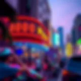 Panoramic view of 800 Pizza's vibrant exterior, showcasing the lively atmosphere of Motor City