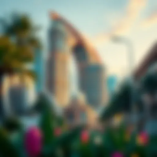 Stunning architectural view of the Flamingo Building showcasing its unique design