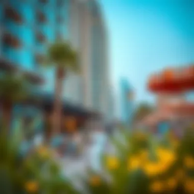 Residents enjoying leisure activities in the vicinity of the Flamingo Building