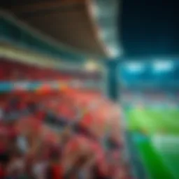 A vibrant football stadium filled with enthusiastic fans showcasing team spirit.