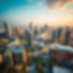 Aerial view of Dubai Internet City showcasing modern architecture and green spaces