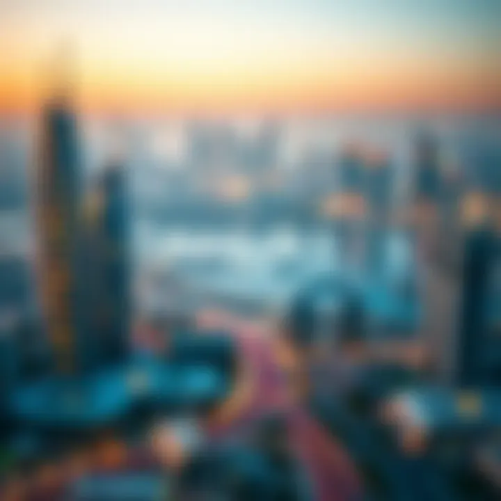 Panoramic view of Jebel Ali skyline