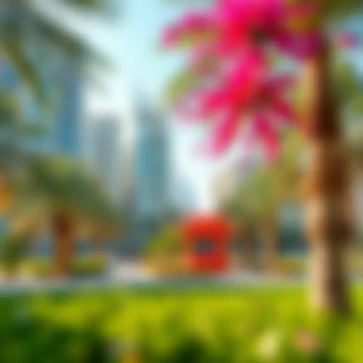 A serene park in Al Barsha offering leisure and relaxation