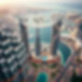 Aerial View of Jumeirah Lake Towers Stunning aerial view of Jumeirah Lake Towers showcasing its unique architecture and layout