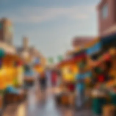 Vibrant marketplace reflecting local culture and commerce in Majan