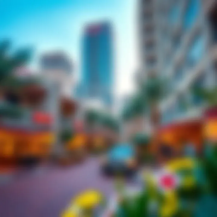 Vibrant community spaces surrounding the Mashael Building