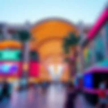 Architectural view of The Meadows Souk showcasing its contemporary design