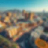 Aerial view of Muntazah Complex showcasing its modern architecture