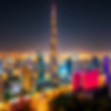 Night view of the Phoenix Tower illuminated against the skyline