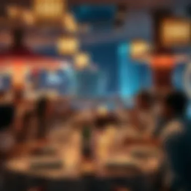 An exquisite dining setup at a popular restaurant in Dubai, emphasizing ambiance and culture