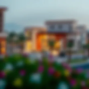 Diverse Housing Options in Dubai's Residential Areas An upscale residential neighborhood in Dubai with diverse housing options