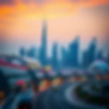 Dubai Skyline: A Blend of Modernity and Tradition A stunning skyline view of Dubai showcasing modern architecture