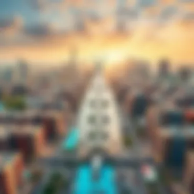 A panoramic view of Arjan showcasing its skyline and urban layout