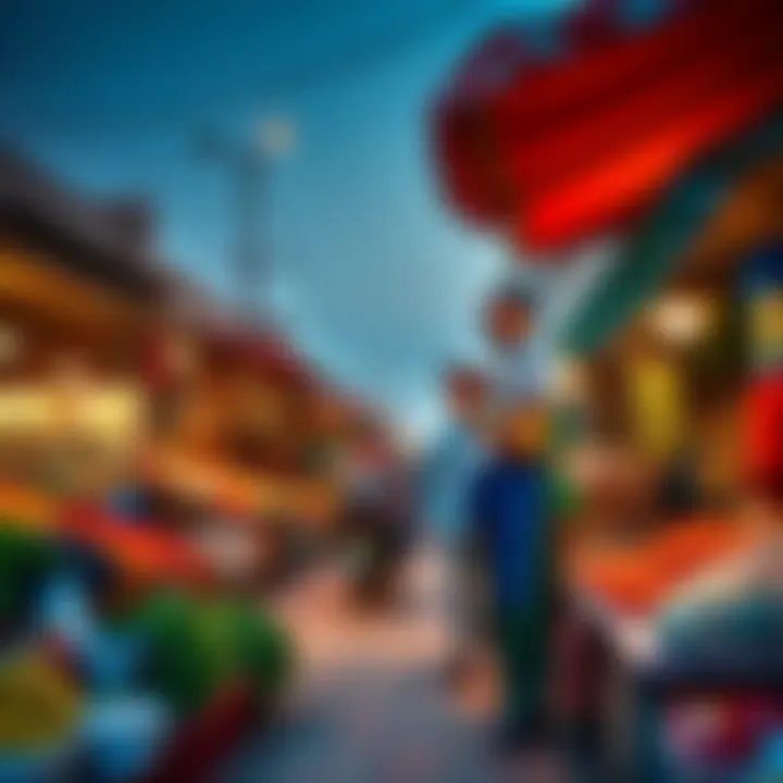 Vibrant Local Market in Tibba Qusais Local market scene reflecting the community's lifestyle in Tibba Qusais