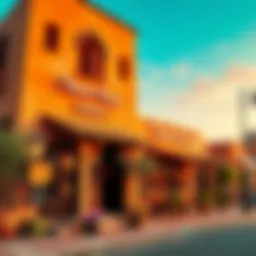 Exterior view of Tihama Mandi Restaurant showcasing traditional architecture