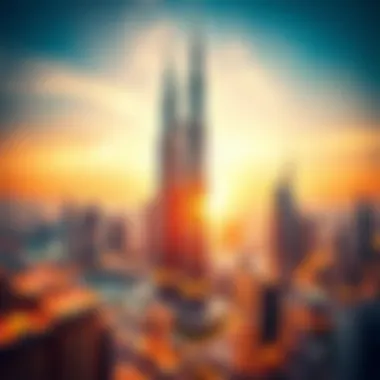 Aerial View of Dubai's Twin Towers Aerial view of the twin towers of Dubai showcasing their unique design against the skyline