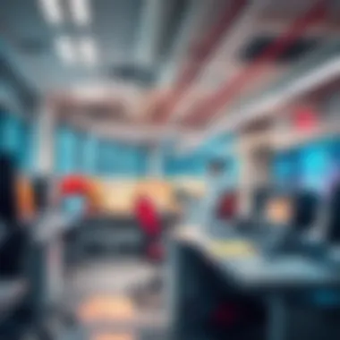 Innovative technology lab within a university, highlighting cutting-edge research