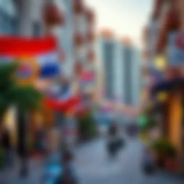 Vibrant neighborhood surrounding Victoria Residency