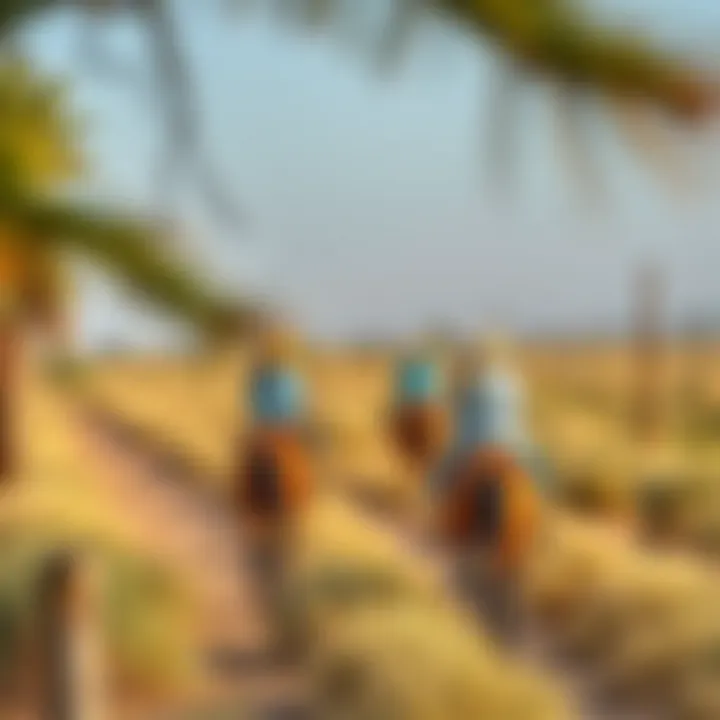 A serene landscape featuring horseback riding trails in Virgin Arabian Ranches