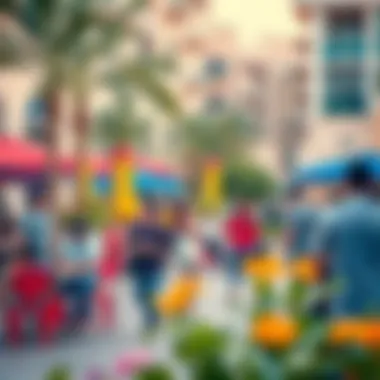 Vibrant Community Life at Wasl North Heights Community gathering area in Wasl North Heights