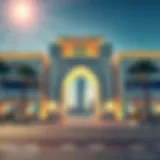 Architectural marvel of West Zone Al Khail Gate showcasing modern aesthetics