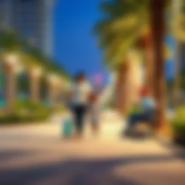 A family enjoying leisure time at a park in West Zone Al Qusais