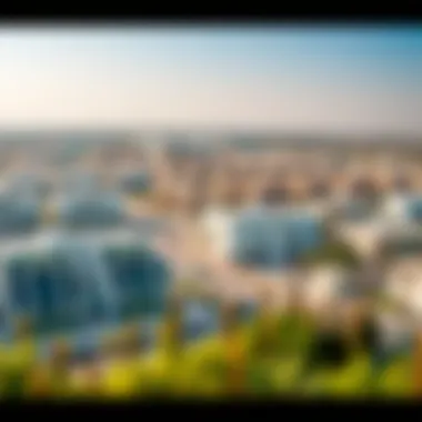 A panoramic view of West Zone Al Qusais showcasing its modern architecture and greenery