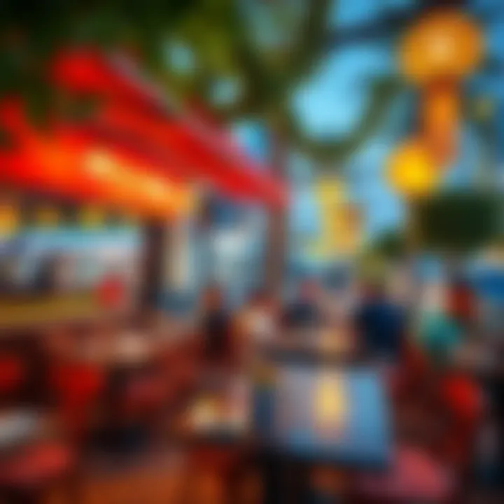 Diverse dining options in Westzone Al Jaddaf with outdoor seating