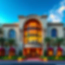 The stunning facade of Windsor Manor showcasing its unique architectural design